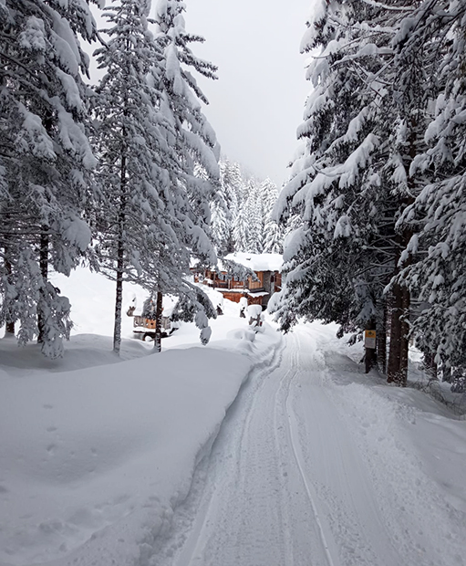 Rifugio Alpino Baita Motin, foto invernale con la neve