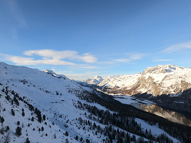 Skiarea Corvatsch, panorama dalla Funivia