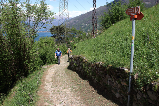 Sentiero del Viandante, tratto che prosegue verso Bellano