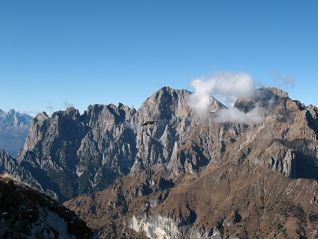 Parco Nazionale delle Dolomiti Bellunesi, vista del Monte Schiara