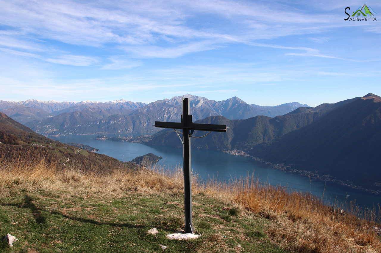 Monte Pasquella (1367 mt.) con il panorama sul Lago di Como
