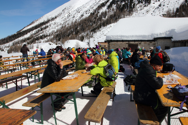 Skieda 2018, Alpe Vago pranzo