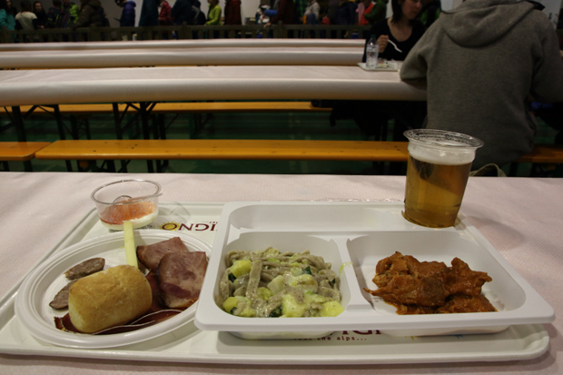 Skieda 2018, il piatto cena in Plaza Placheda