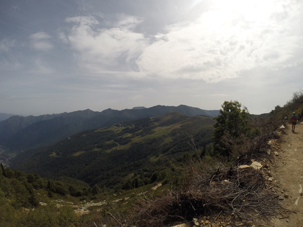Panorama sul versante dell'Alpe di Mera