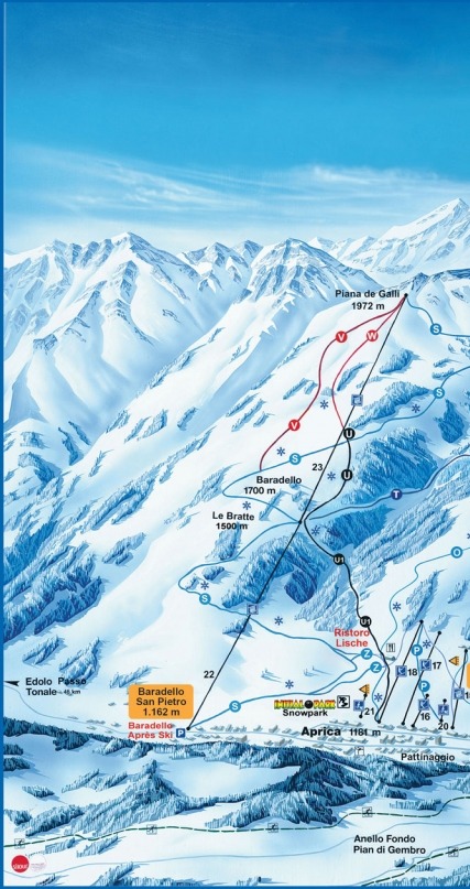 Dettaglio sulla Skiarea Baradello