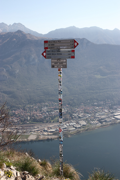Monte Barro (922 mt.), cartello di vetta