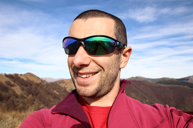 GiorgioTmk selfie vetta Monte Pasquella con occhiali Ziel Pro Change