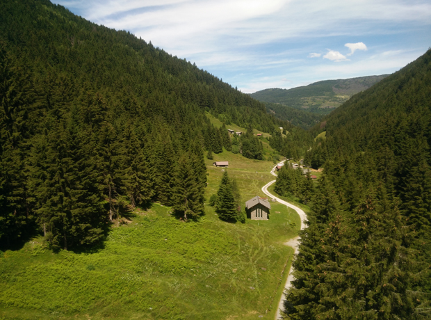 Vista Drone sulla Val Brandet