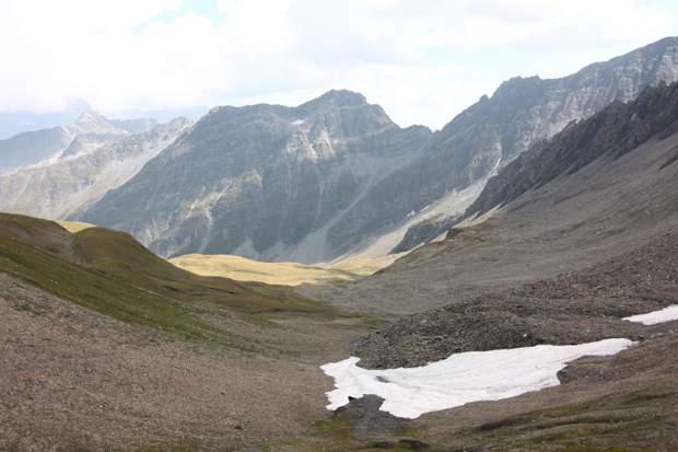 Vista dal Colle sul versante della Val Ferret svizzera