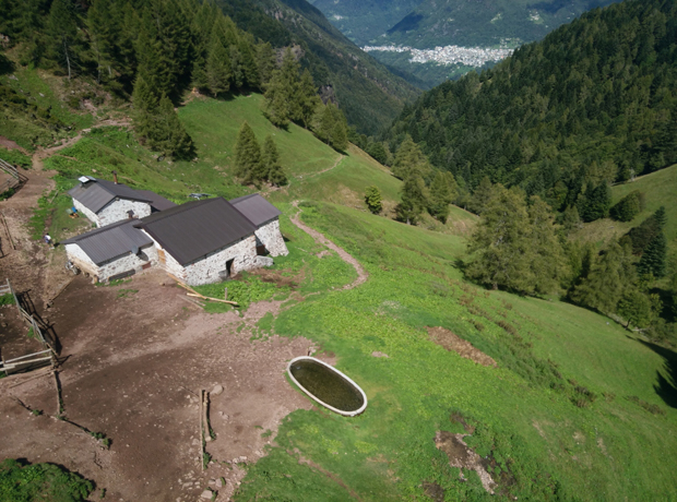 Alpe Dolcigo vista Aerea con Drone