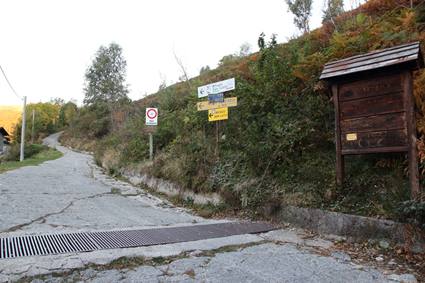 Buggiolo (Co), partenza del Sentiero