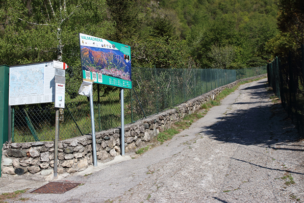 Valmadrera, inizio Sentiero Escursionistico al Sasso di Preguda
