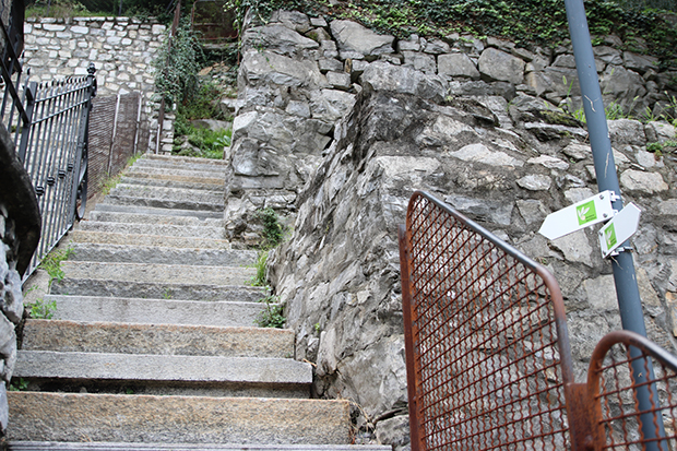 Sentiero dell'Olivo a Lugano, salita Oratorio Gandria