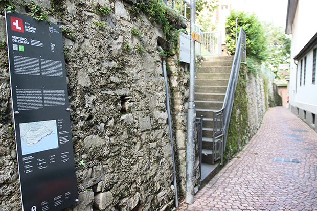 Sentiero dell'Olivo a Lugano, il secondo tabellone