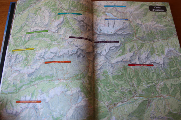 Scialpinismo e Freeride nel Gruppo delle Marmolada - Cartina d'insieme