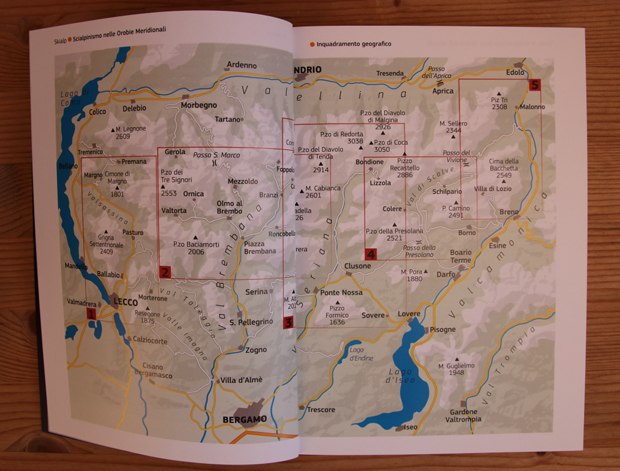Scialpinismo Orobie Meridionali, Idea Montagna - Cartina dettaglio
