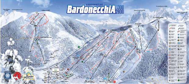 Bardonecchia - Cartina Impianti e piste