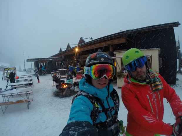 Splugen Selfie con la neve