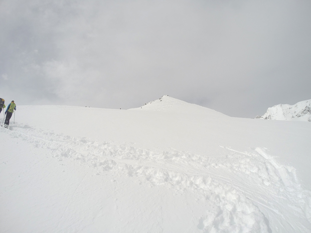 Ultimo pendio sulla cresta finale del Mont Arp Vieille (2963 mt.)