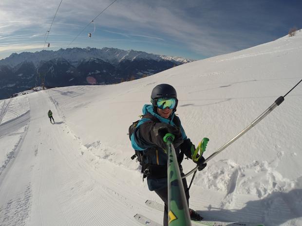 Giorgio Tmk selfie sullo Skilift Skiarea Alpe Teglio
