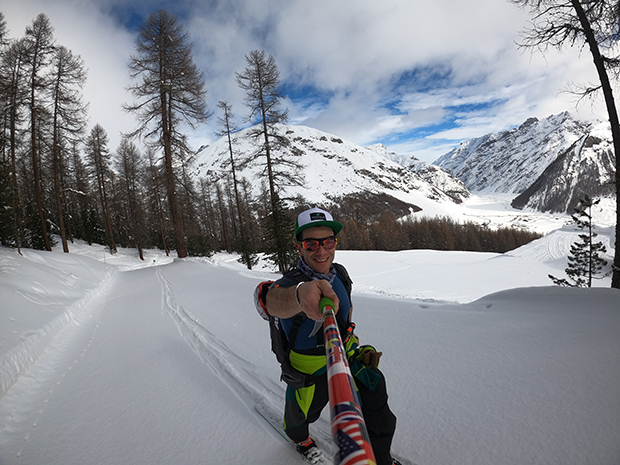 Primo giorno, Selfie durante lo Scialpinismo !