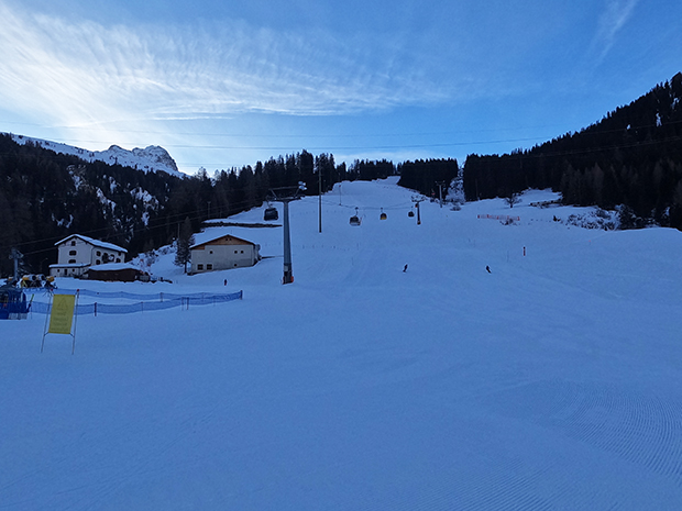 La Skiarea di Splugen, vista sulla Pista Valle