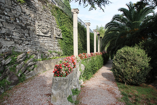Villa Heleneum a Lugano, il giardino esterno della villa